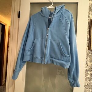 Lululemon light blue scuba full zip hoodie